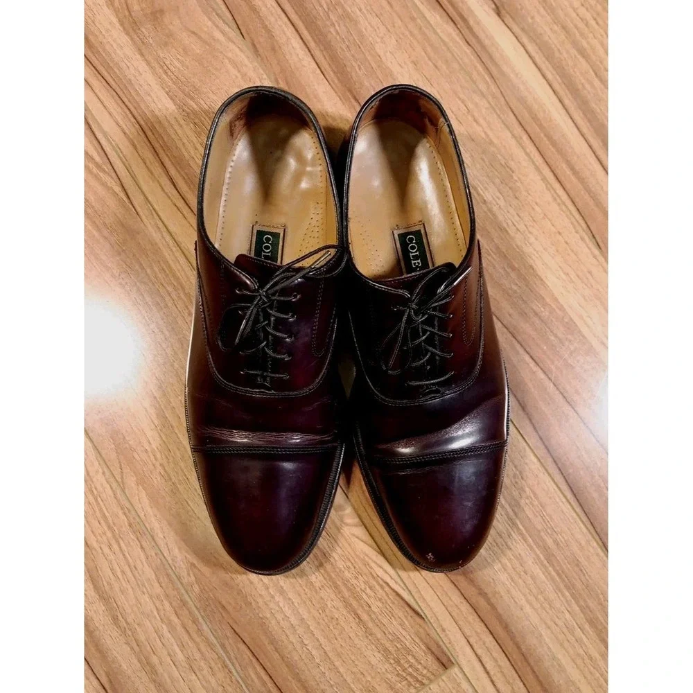 Vintage Cole Haan City Brown Leather Oxford Dress Shoes Men's Size 12 D 02698 E5